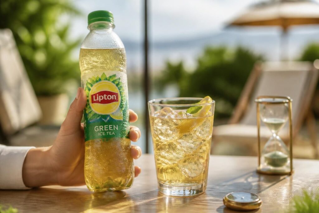 découvrez ice tea green lipton, une boisson rafraîchissante parfaite pour vos moments de détente. savourez ce thé glacé au goût unique, à consommer avec modération pour un plaisir équilibré.