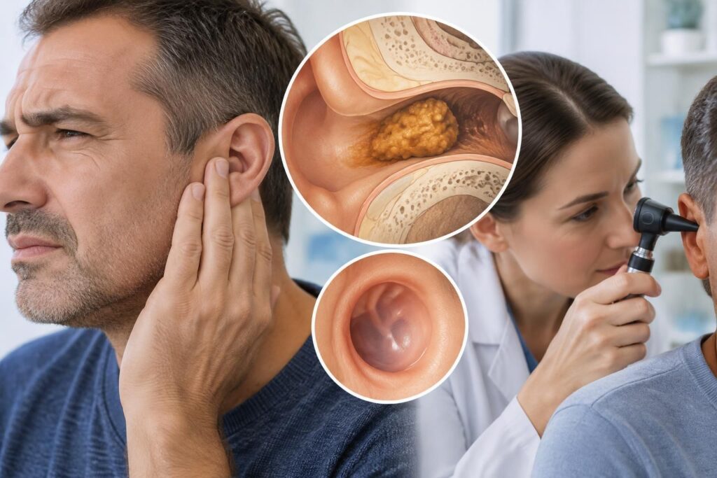 oreille bouchée, baisse d’audition ou sensation de pression ? découvrez les symptômes, les causes possibles et les traitements pour retrouver une audition normale.