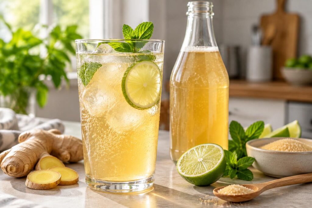 découvrez une recette facile de ginger beer maison sans alcool, pétillante et rafraîchissante, à préparer avec quelques ingrédients simples.